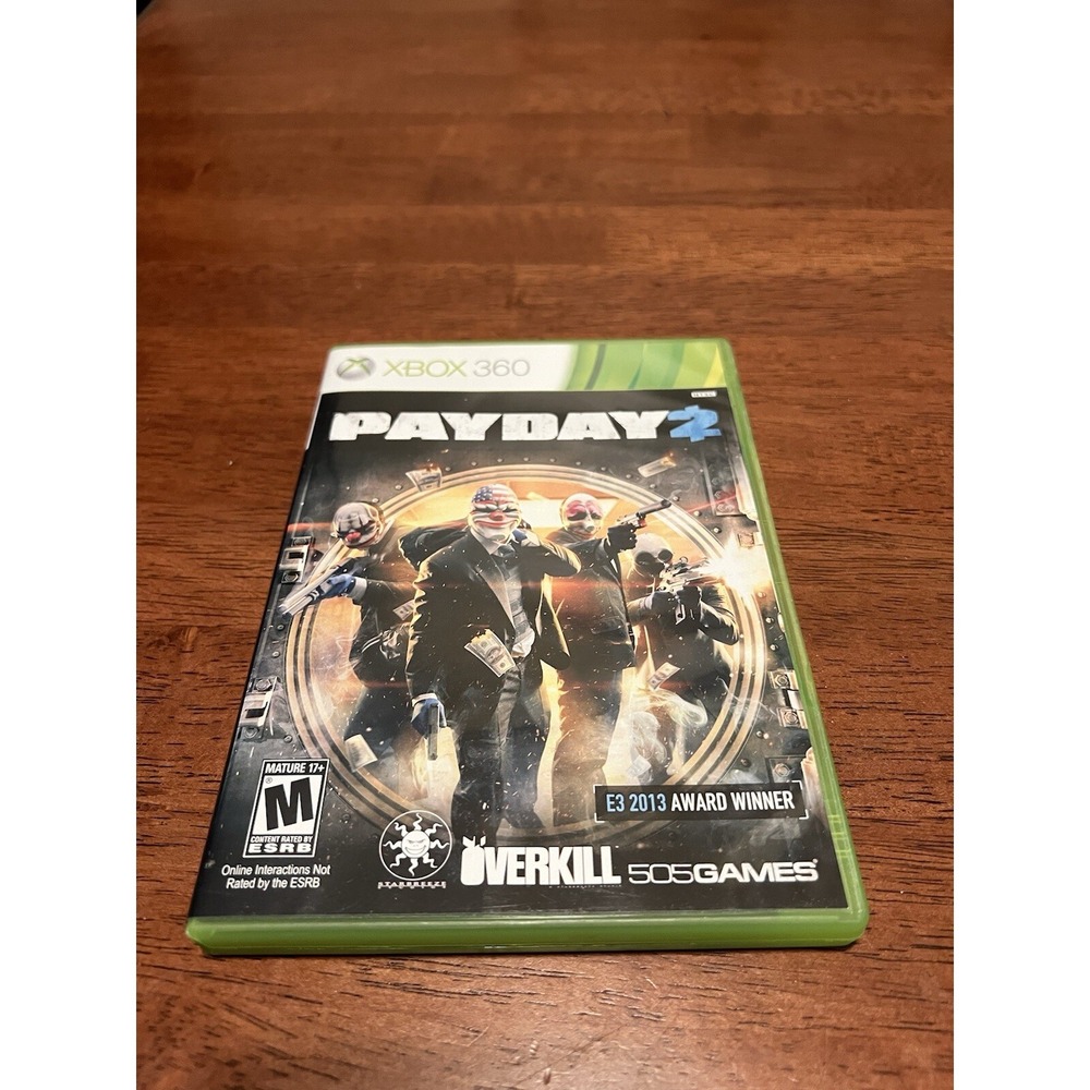 Payday 2‎ (Microsoft Xbox 360, 2013) Complete In Box